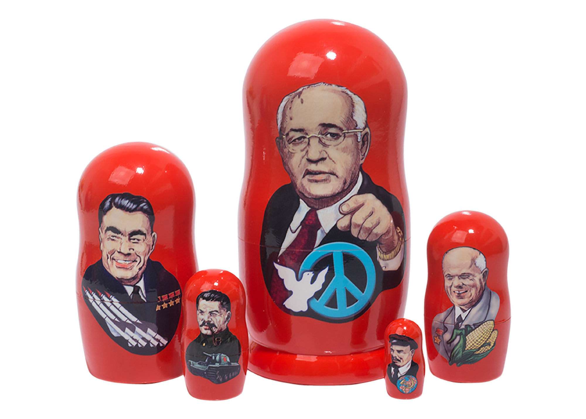 Buy Soviet Leaders Nesting Doll 5pc./5" at GoldenCockerel.com