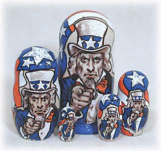 Buy Uncle Sam Nesting Doll 5pc./5" at GoldenCockerel.com