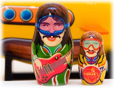 Buy Yellow Sub w/ Musicians Inside Nesting Doll 5pc./6" at GoldenCockerel.com