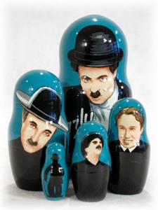 Buy Charlie Chaplin Stacking Doll 5pc./6" at GoldenCockerel.com