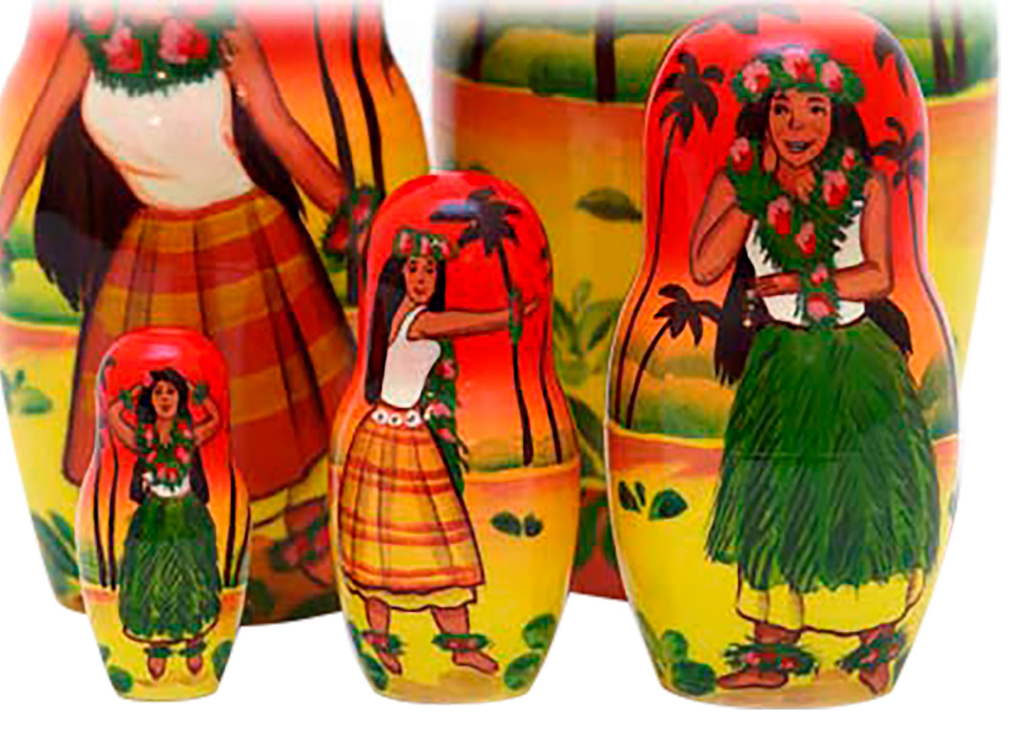 Buy Hula Girl Nesting Doll 5pc./5" at GoldenCockerel.com