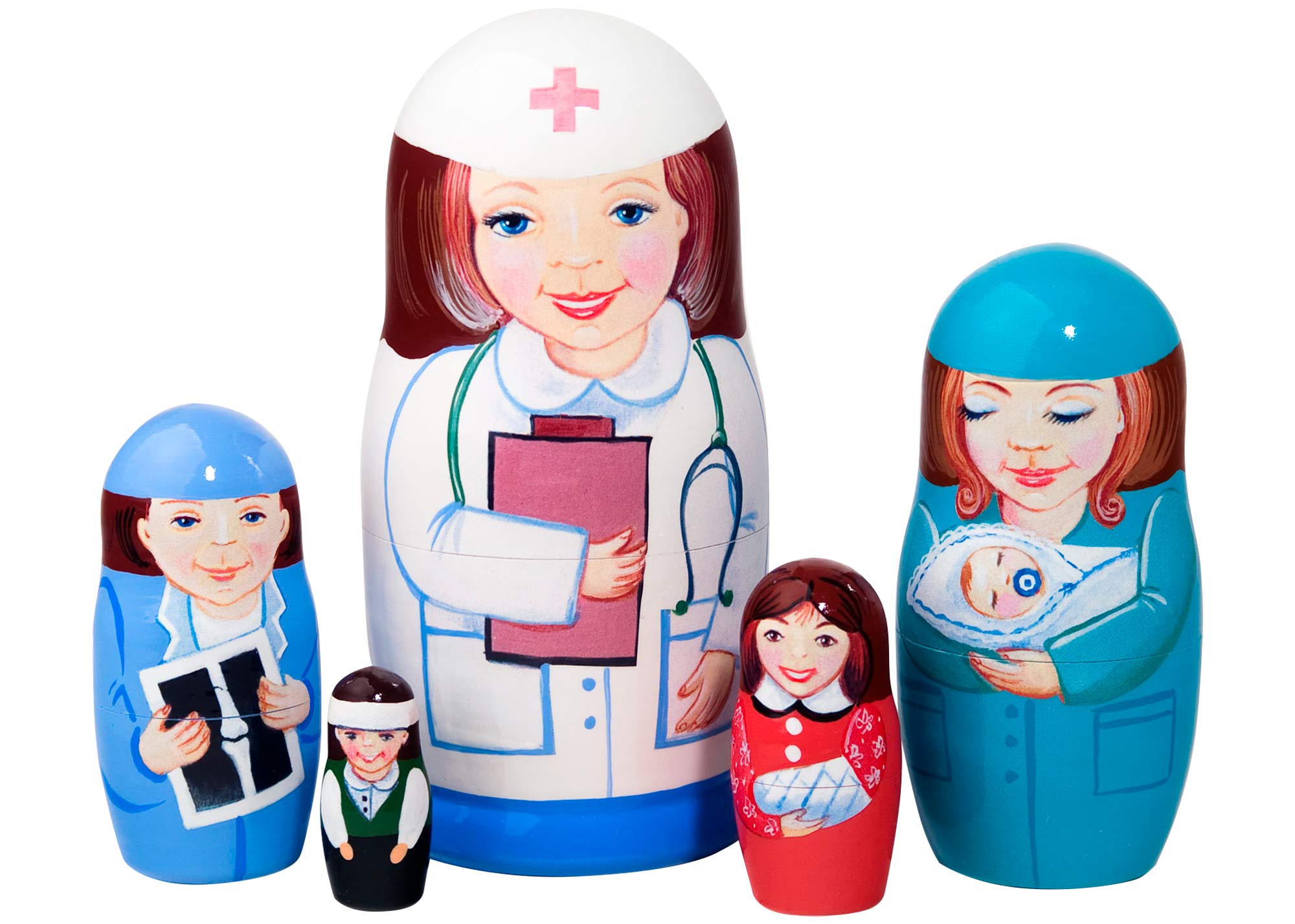 Buy Nurse Nesting Doll 5 pc./5" at GoldenCockerel.com