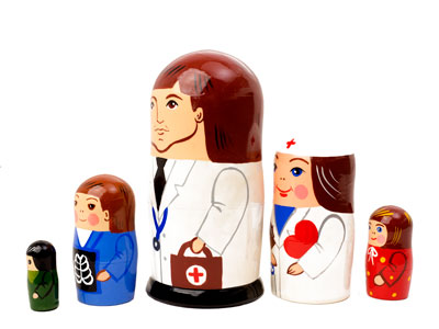 Buy Doctor Nesting Doll 5pc./5"  at GoldenCockerel.com