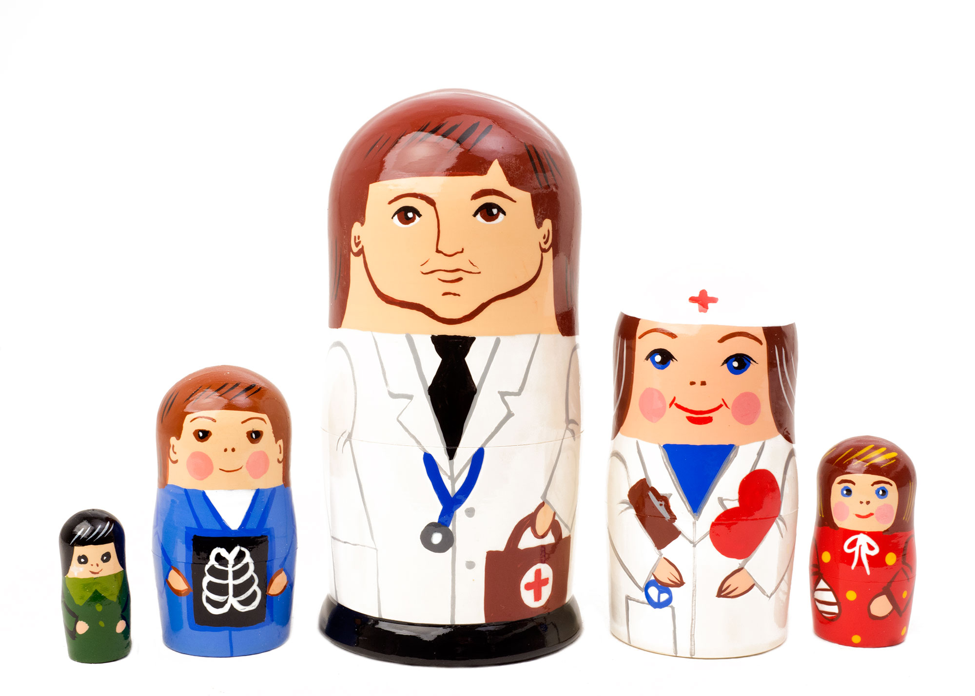 Buy Doctor Nesting Doll 5pc./5"  at GoldenCockerel.com