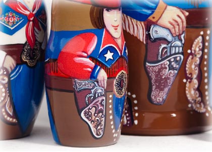 Buy Cowboy Nesting Doll 5pc./5” at GoldenCockerel.com