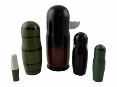Buy 2nd Quality Totem Pole Nesting Doll 5pc/8" at GoldenCockerel.com