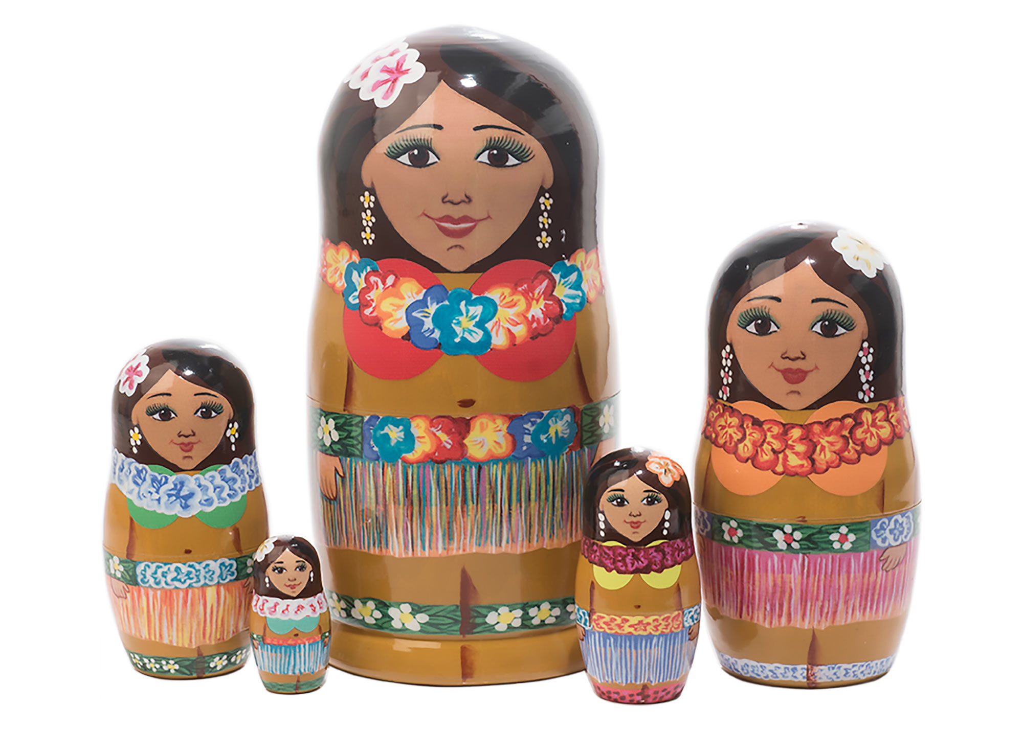 Buy Hawaiian Girl Doll 5pc./5" at GoldenCockerel.com