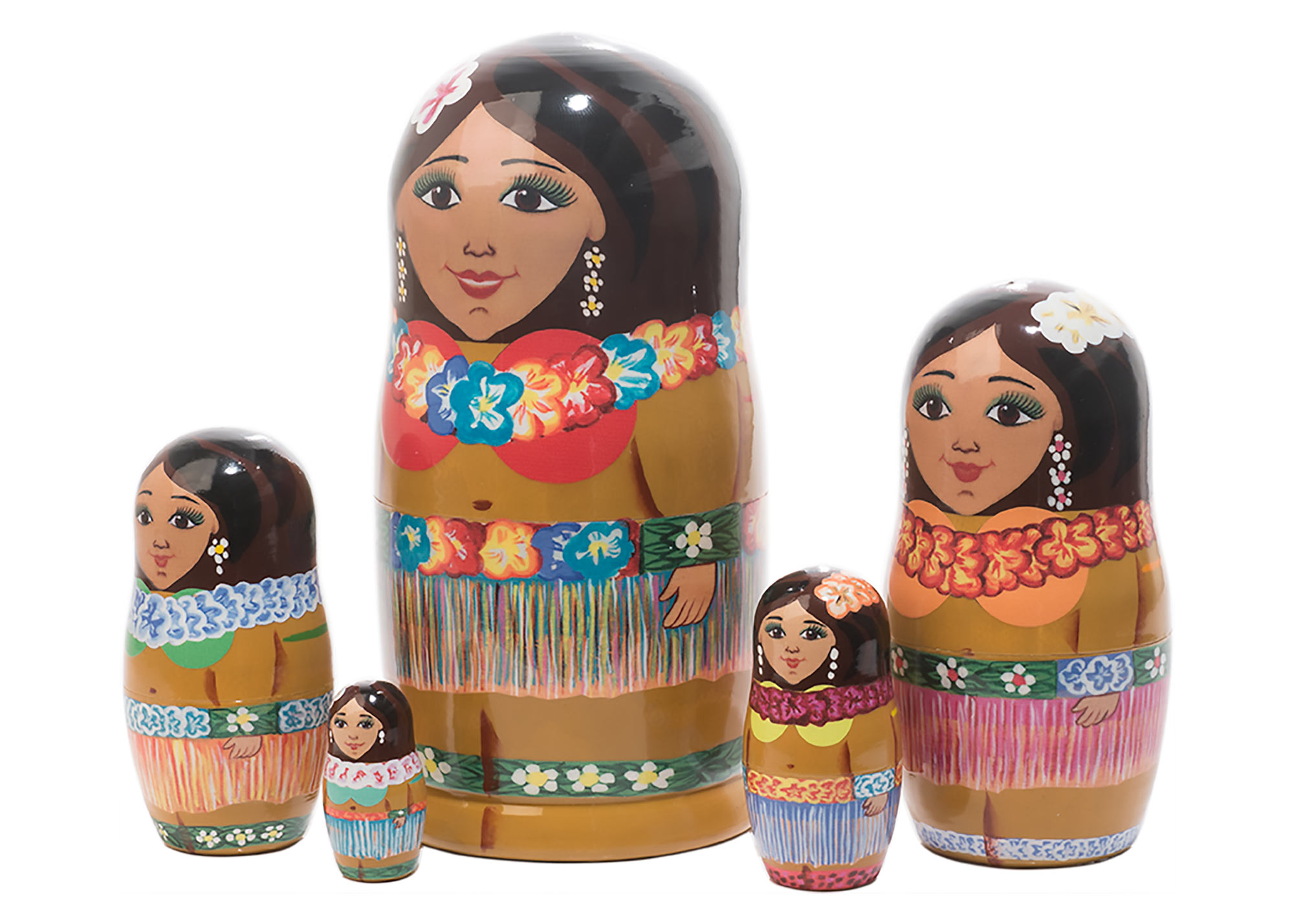 Buy Hawaiian Girl Doll 5pc./5" at GoldenCockerel.com