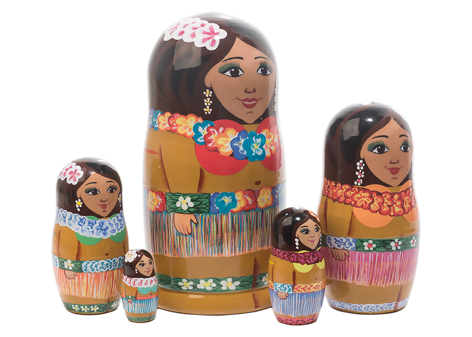 Buy Hawaiian Girl Doll 5pc./5" at GoldenCockerel.com