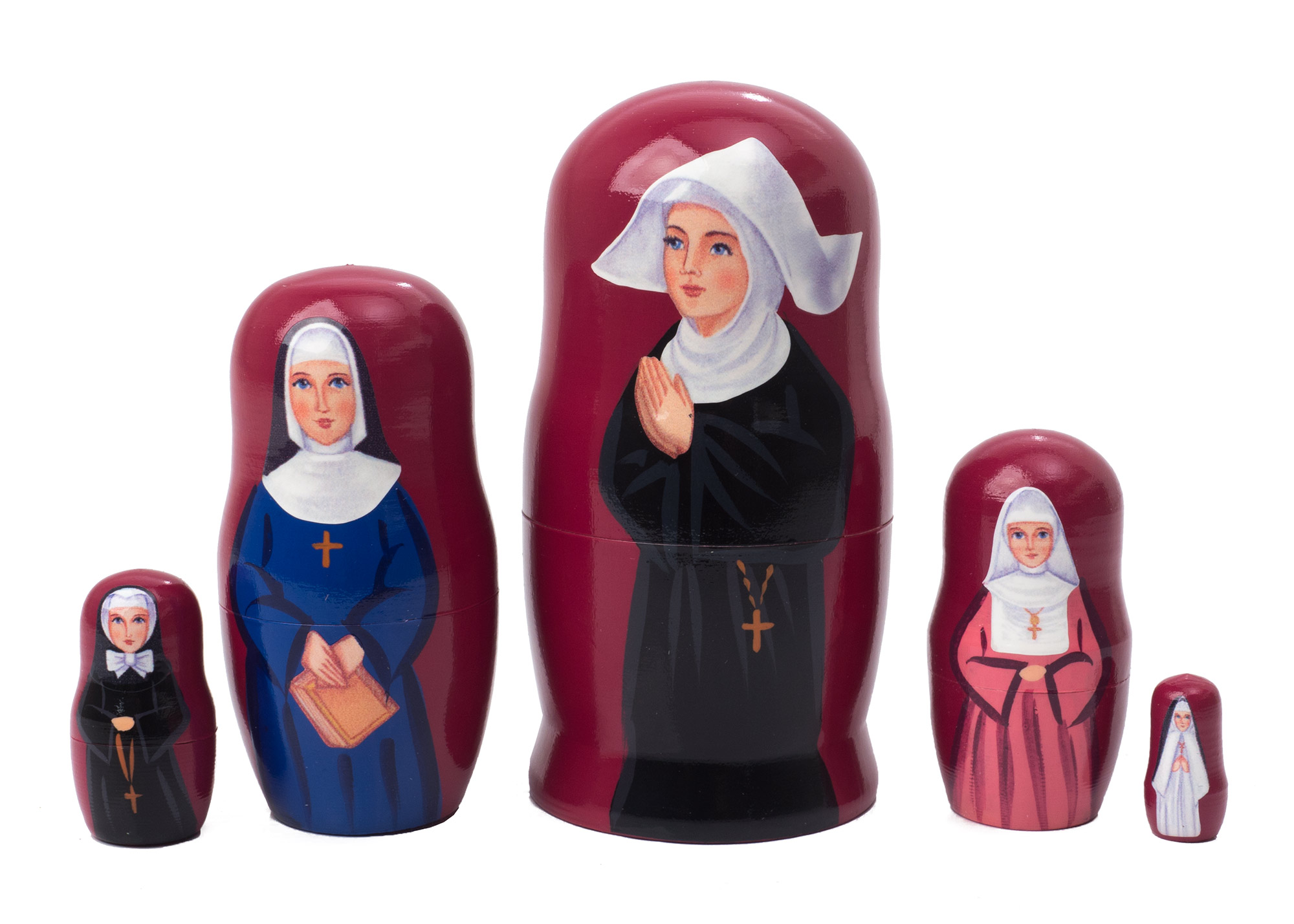 Buy Nun Nesting Doll 5pc./4" at GoldenCockerel.com