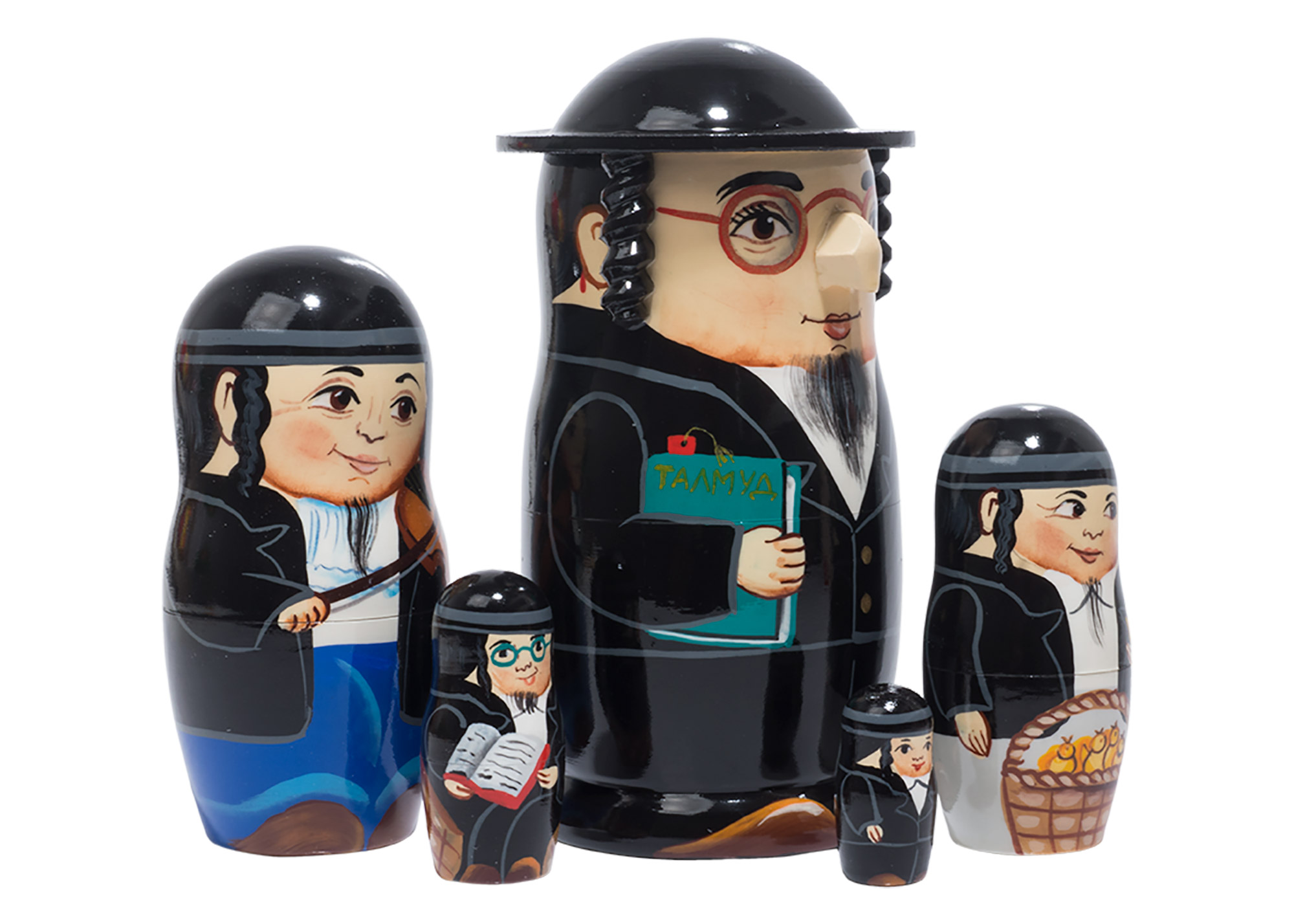 Buy Rabbi Russian Doll 5pc./5"  at GoldenCockerel.com