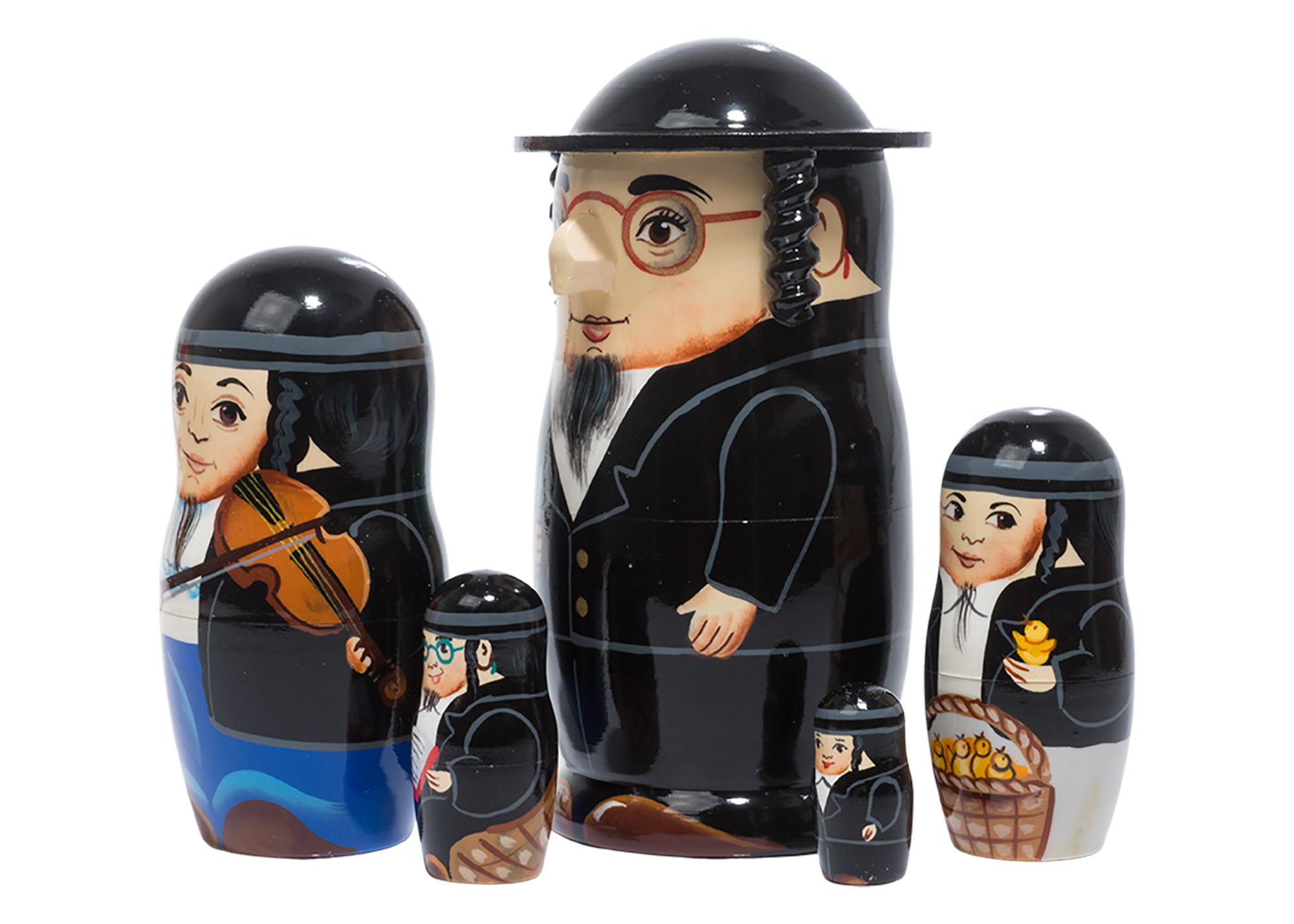 Buy Rabbi Russian Doll 5pc./5"  at GoldenCockerel.com