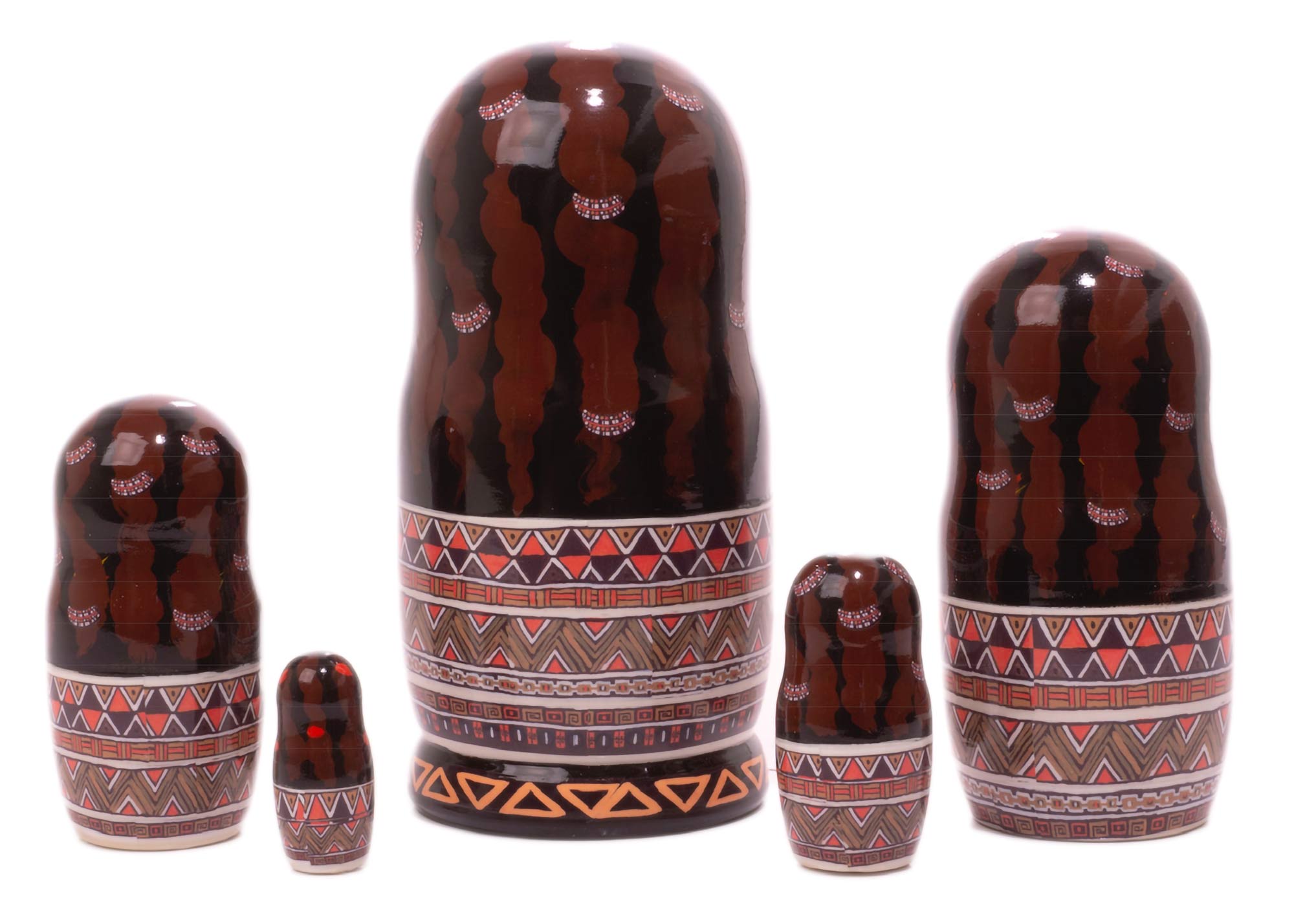 Buy African Queen Nesting Doll 5pc./6" at GoldenCockerel.com