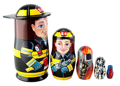 Buy Firefighter Doll #24 5pc./6" at GoldenCockerel.com
