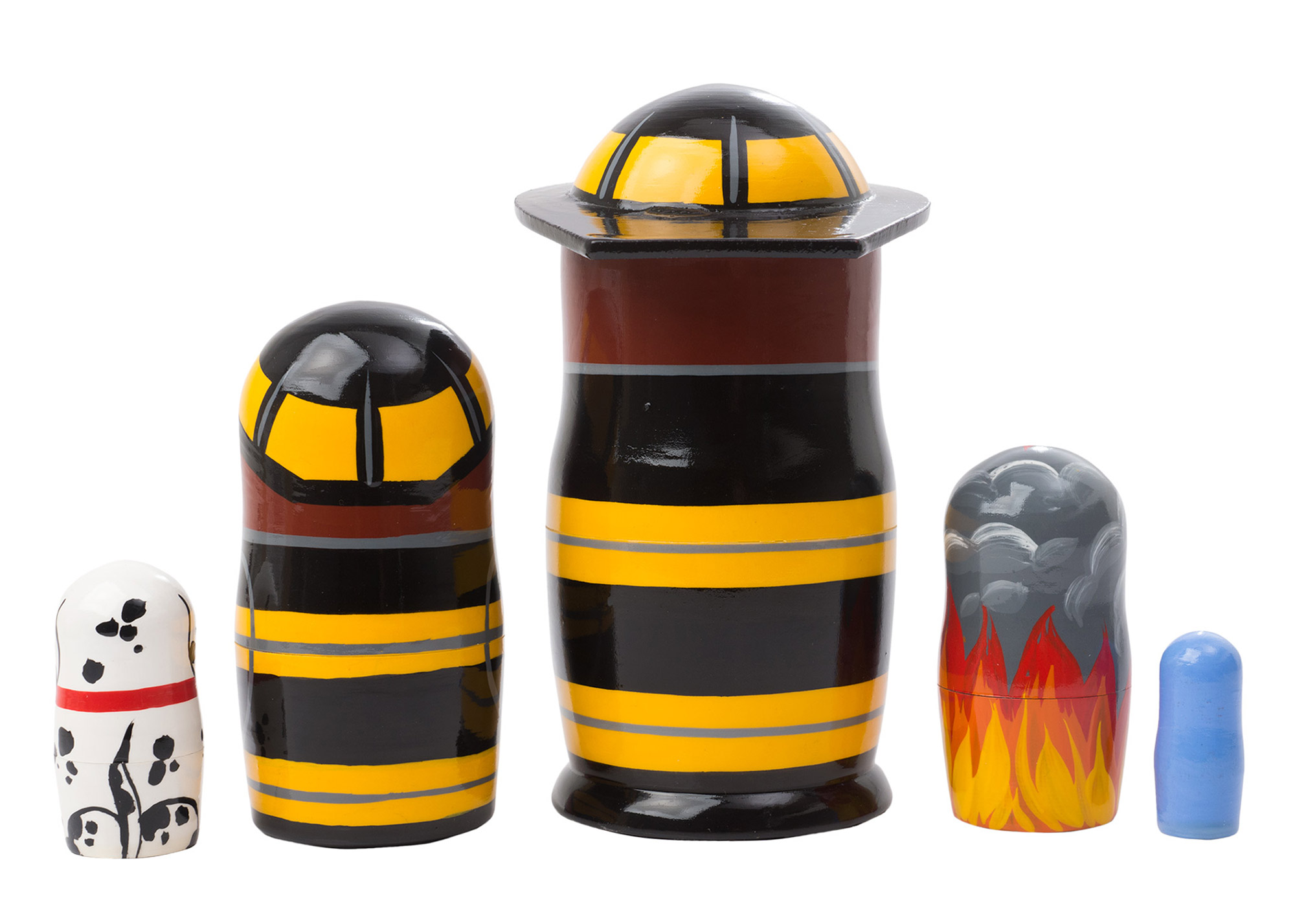 Buy Firefighter Nesting Doll 5pc./5" at GoldenCockerel.com