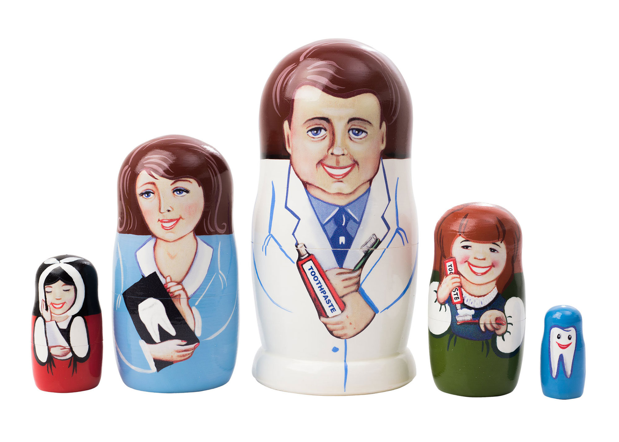 Buy Dentist Nesting Doll 5pc./5" at GoldenCockerel.com