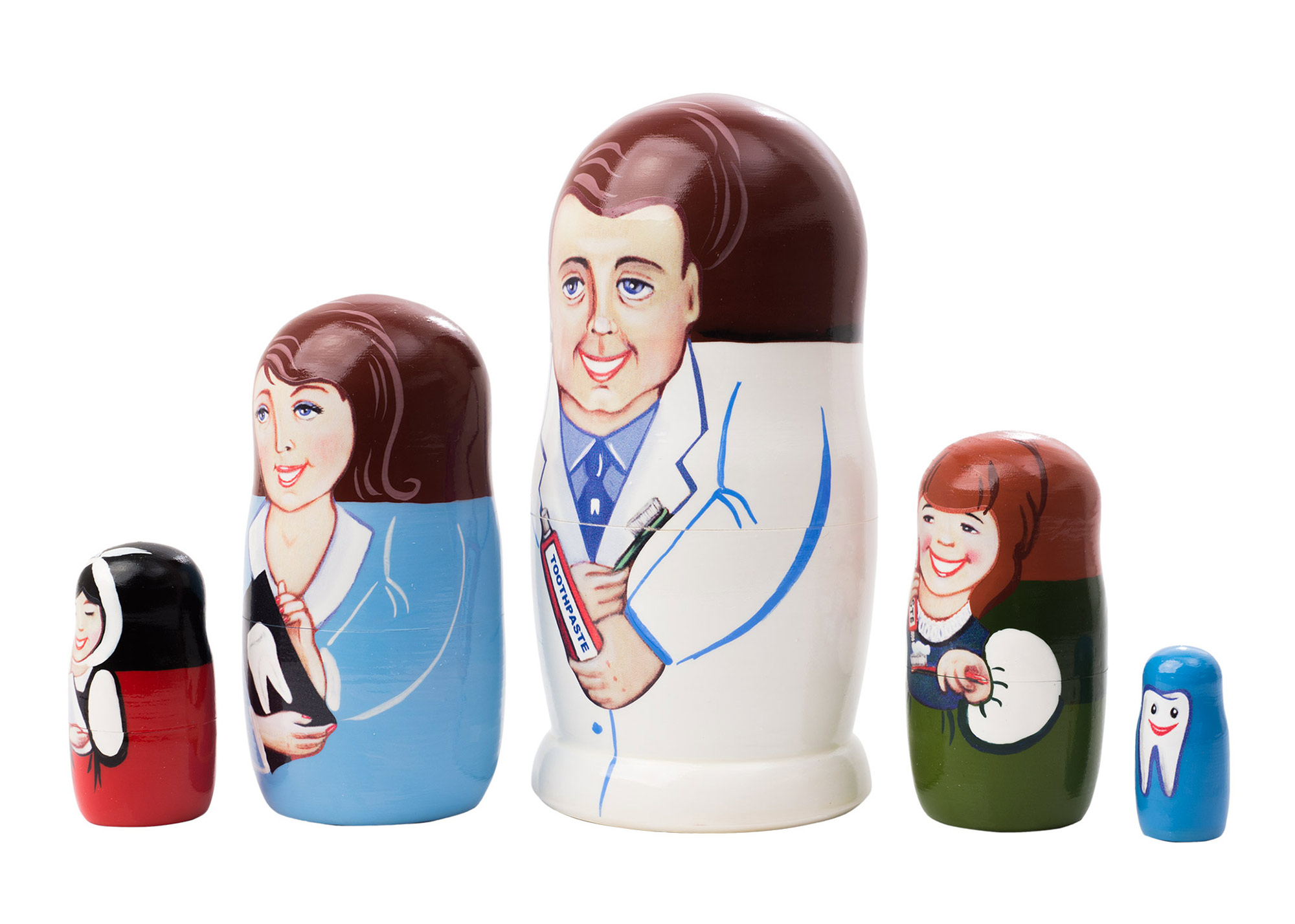 Buy Dentist Nesting Doll 5pc./5" at GoldenCockerel.com