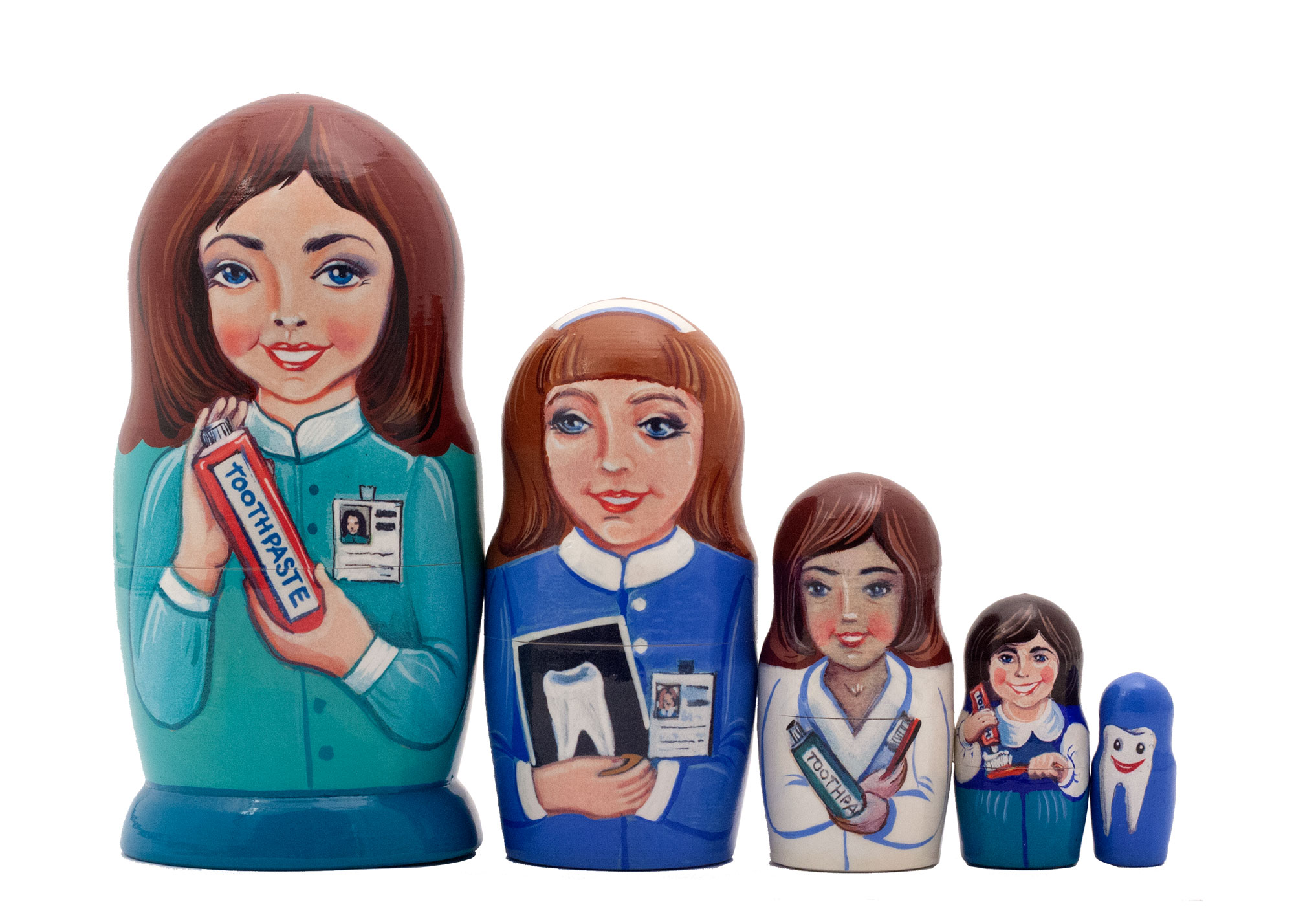 Buy Ms. Dentist Matryoshka Doll 5pc./5" at GoldenCockerel.com