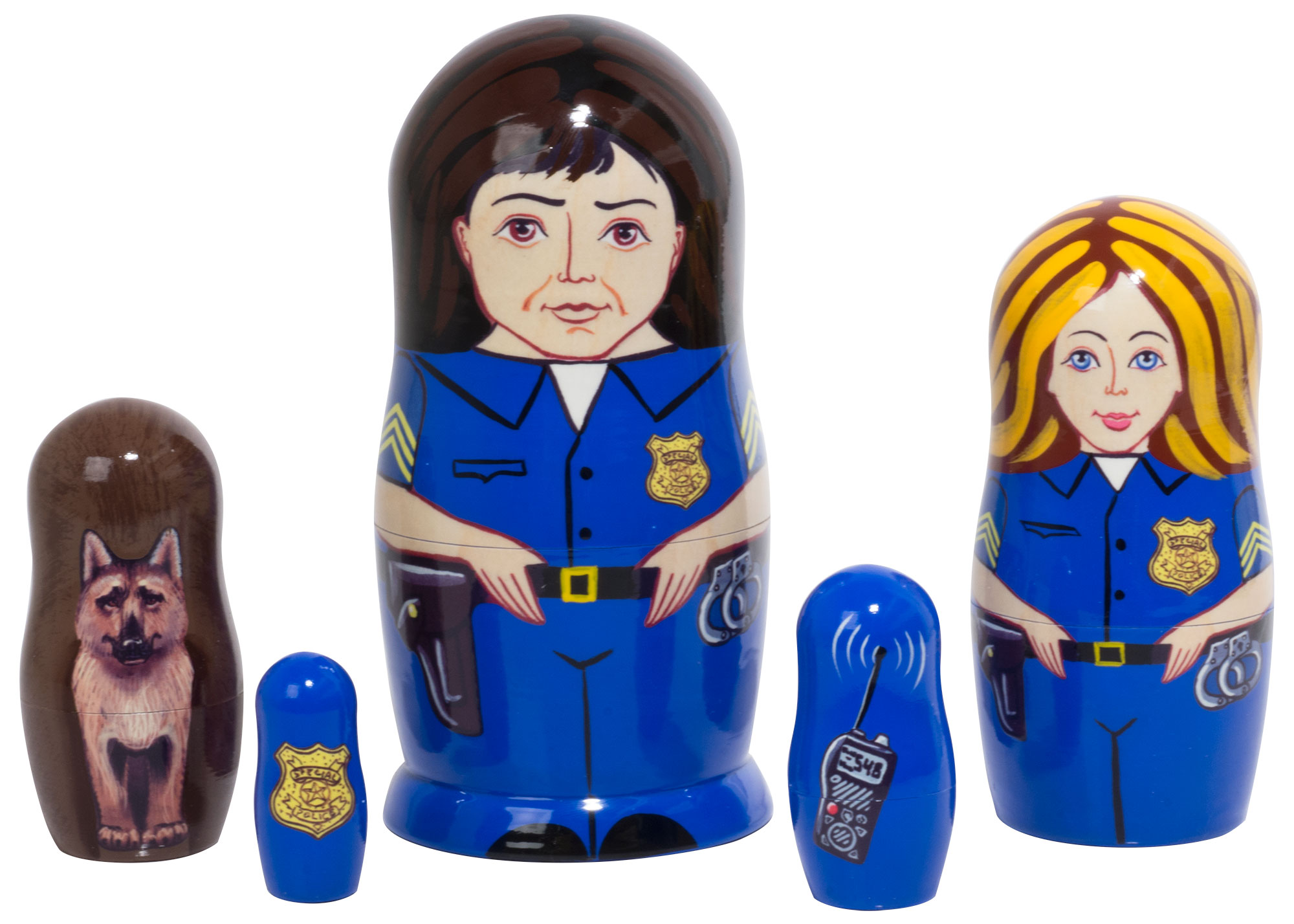 Buy Police Nesting Doll 5pc./5" at GoldenCockerel.com