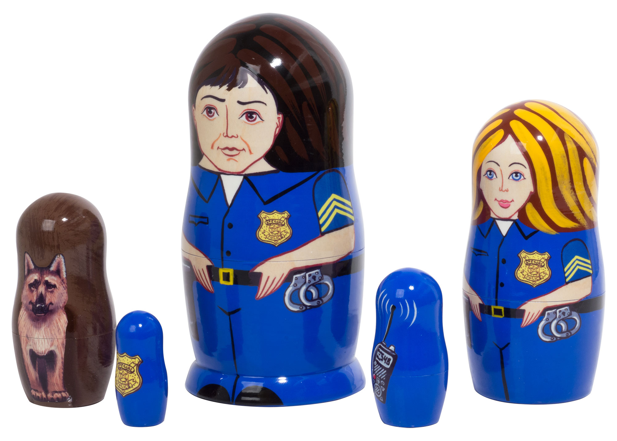 Buy Police Nesting Doll 5pc./5" at GoldenCockerel.com