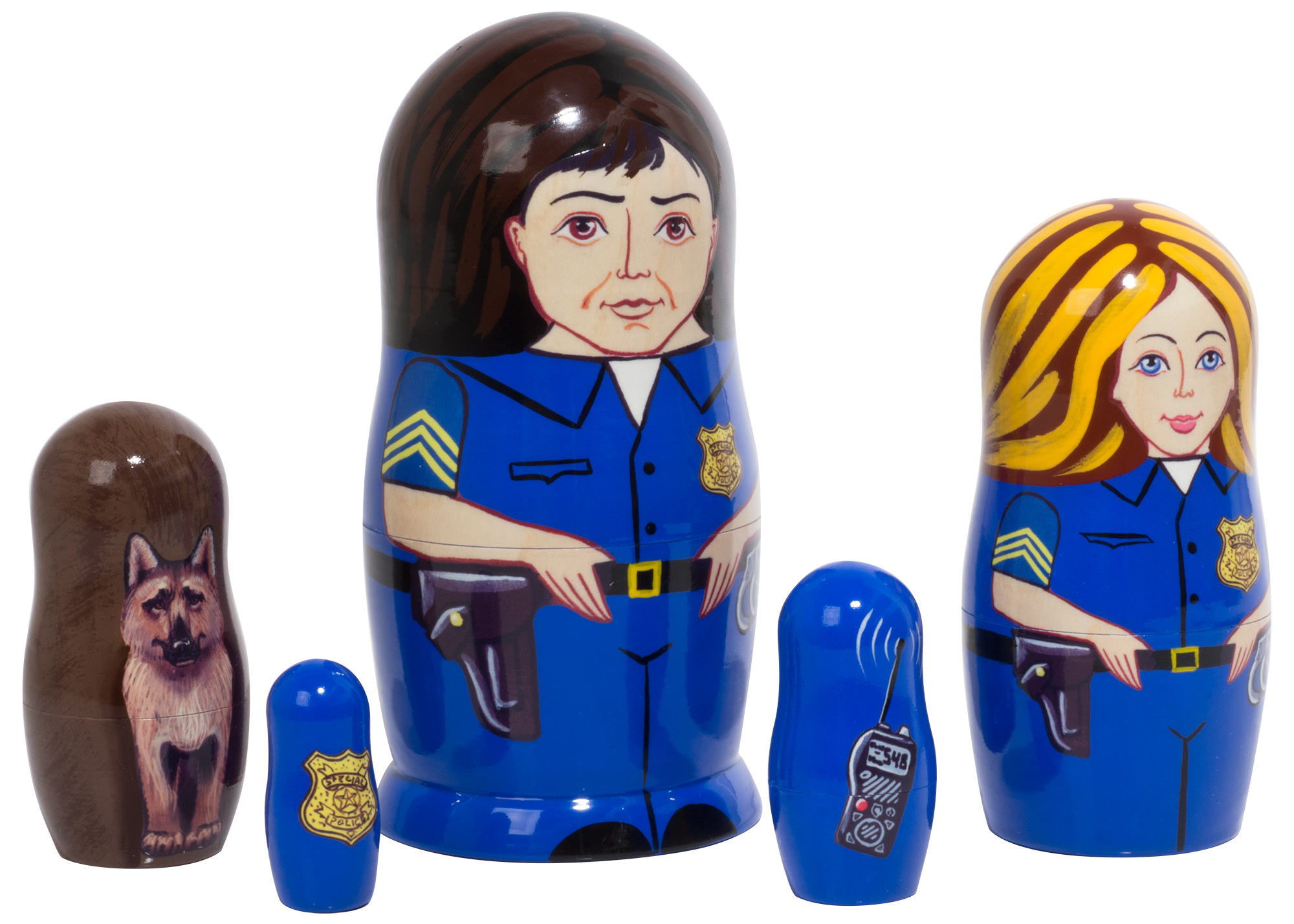 Buy Police Nesting Doll 5pc./5" at GoldenCockerel.com