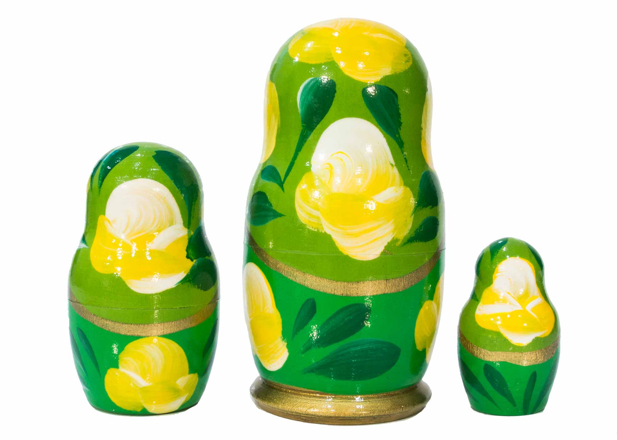 Buy Saint Petersburg Nesting Doll 3pc./4" - Green at GoldenCockerel.com