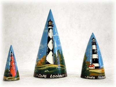 Buy Outer Banks Lighthouse Cone 3pc./7" at GoldenCockerel.com
