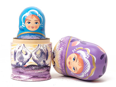 Buy Swan Heart Nesting Doll 5pc./6" at GoldenCockerel.com