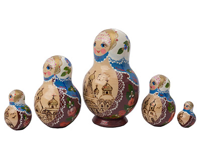 Buy Monastery Glitter Nesting Doll 5pc./5" at GoldenCockerel.com