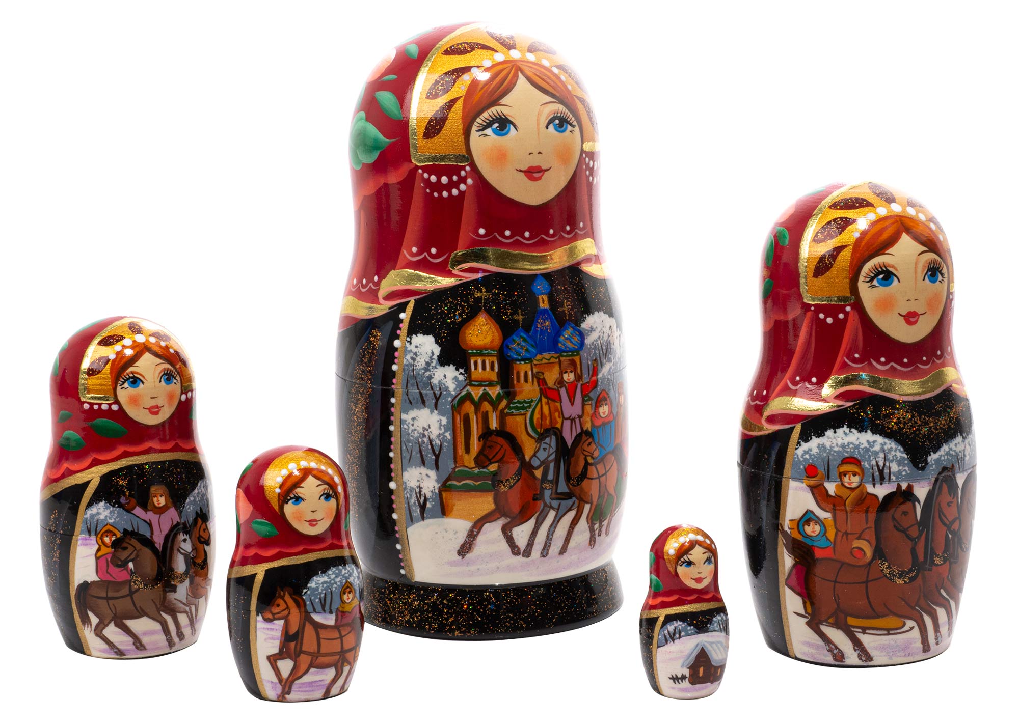 Buy Матрешка “Тройка” 5 мест 15см at GoldenCockerel.com