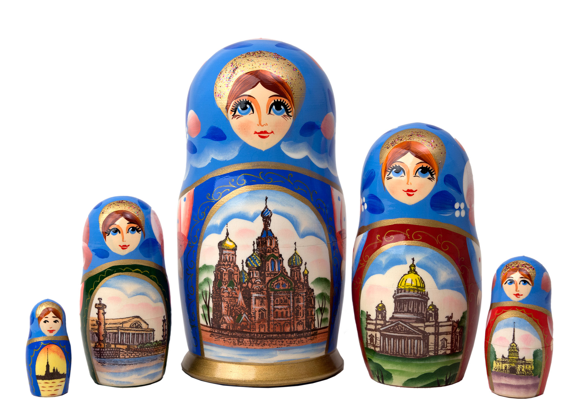 Buy White Nights of St. Petersburg Nesting Doll 5pc./6" at GoldenCockerel.com