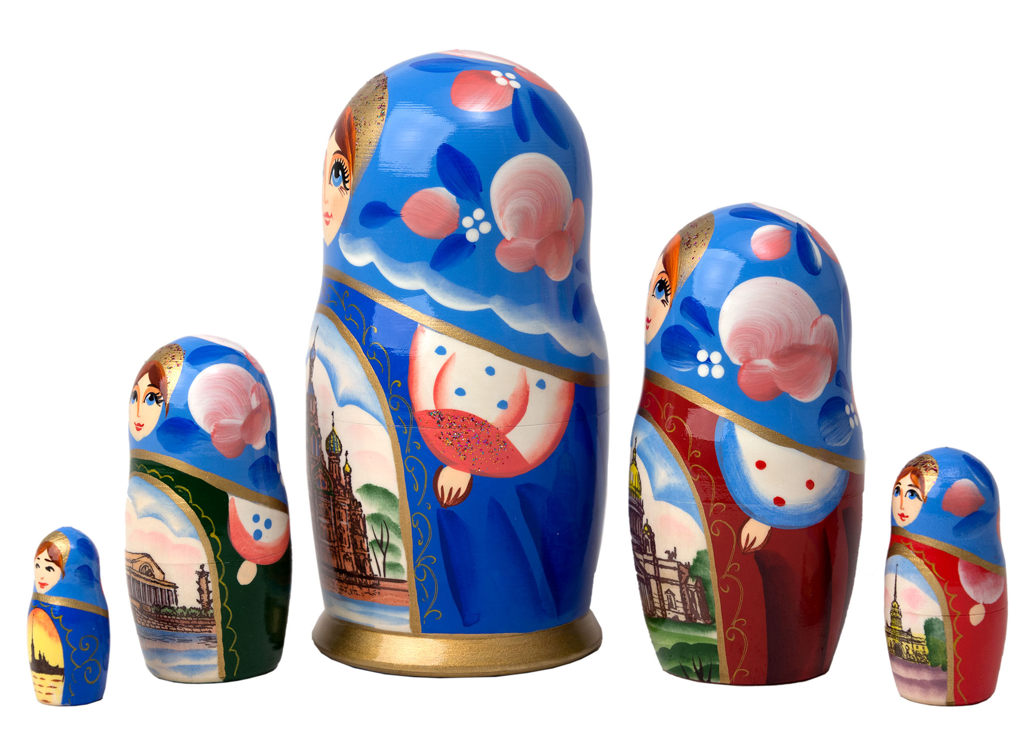 Buy White Nights of St. Petersburg Nesting Doll 5pc./6" at GoldenCockerel.com