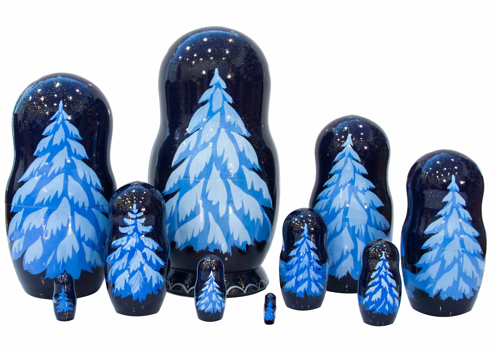 Buy Christmas Eve Scenic Nesting Doll 10pc./10" at GoldenCockerel.com