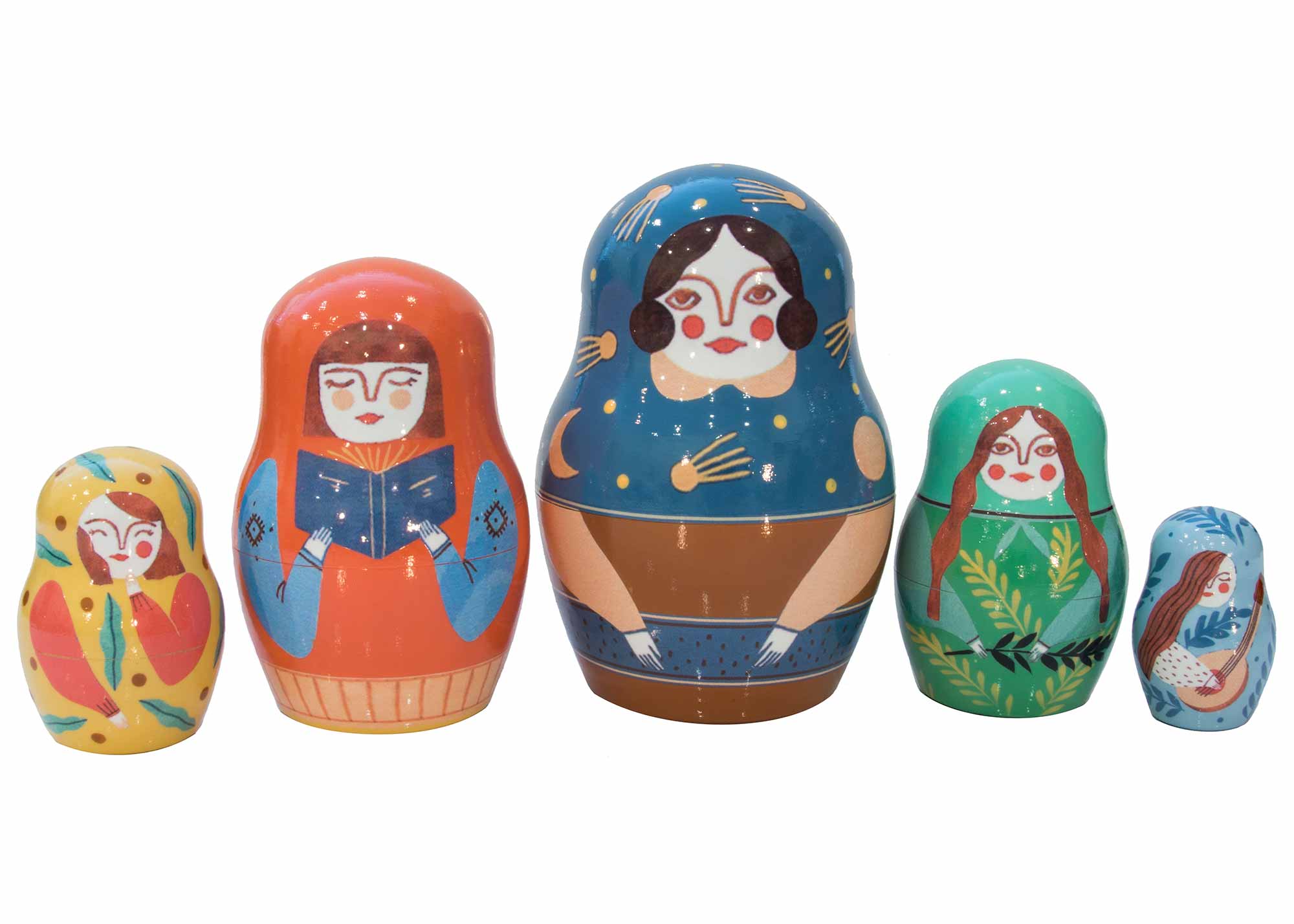 Buy Five Sisters Nesting Doll 5pc./5" at GoldenCockerel.com