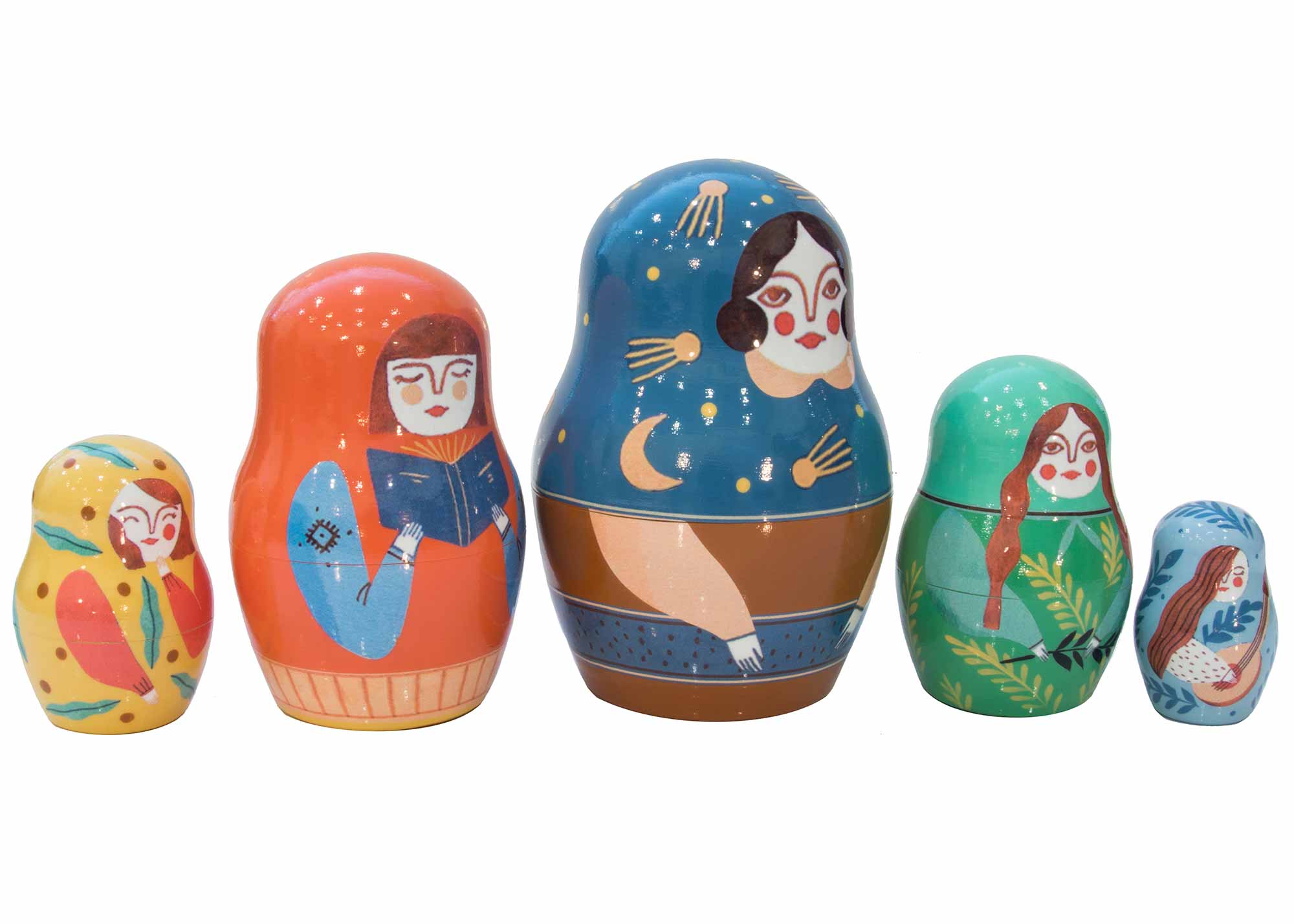 Buy Five Sisters Nesting Doll 5pc./5" at GoldenCockerel.com