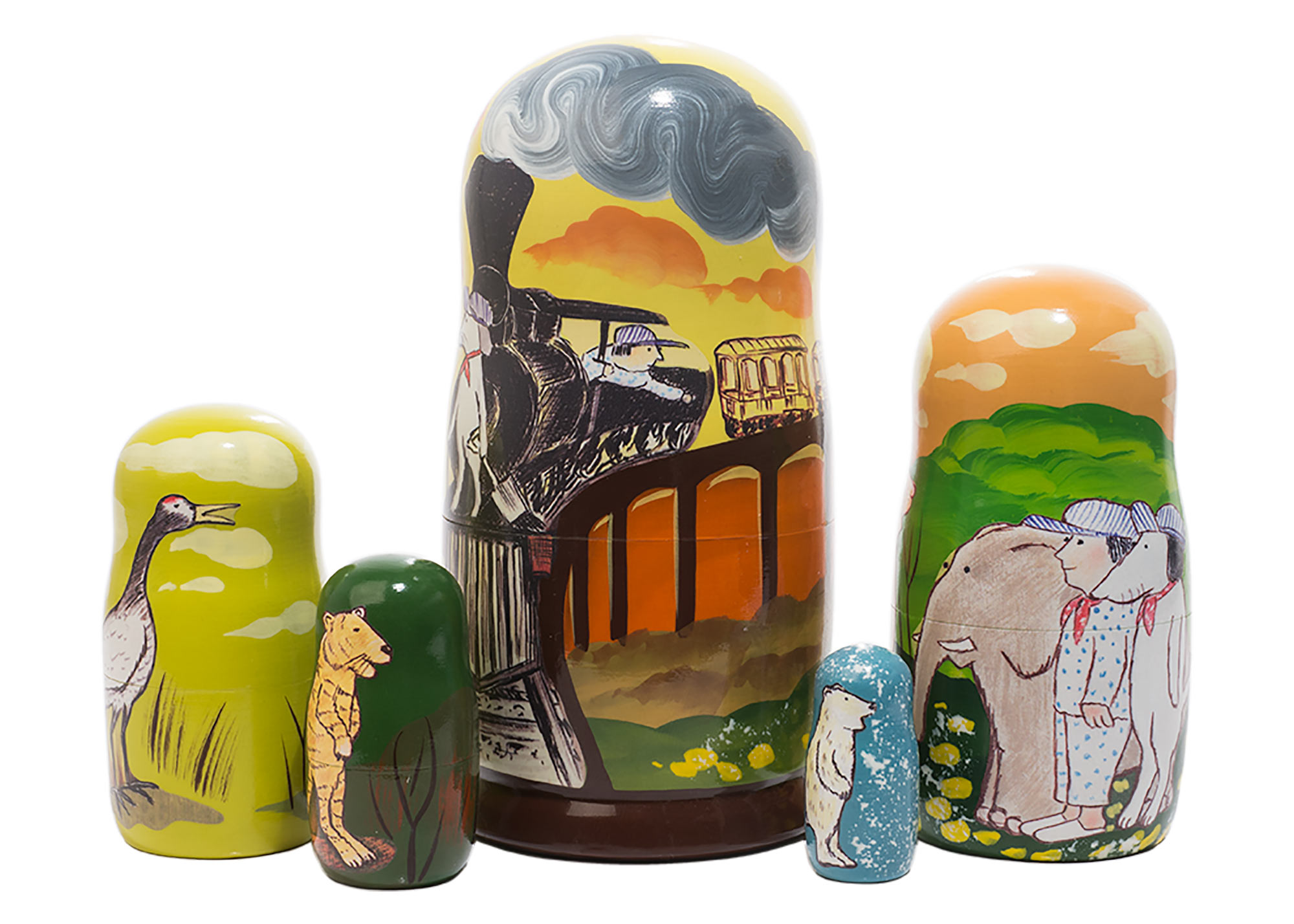 Buy Hey! Get Off Our Train! Nesting Doll 5pc./6" at GoldenCockerel.com
