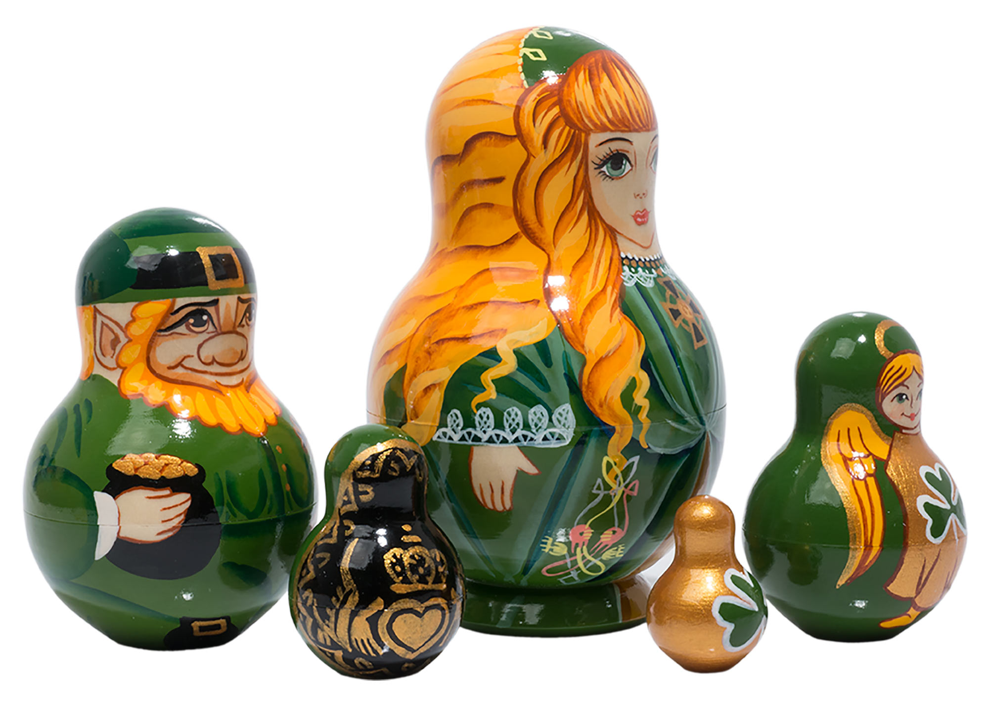 Buy Irish Nesting Doll 5pc./5" at GoldenCockerel.com