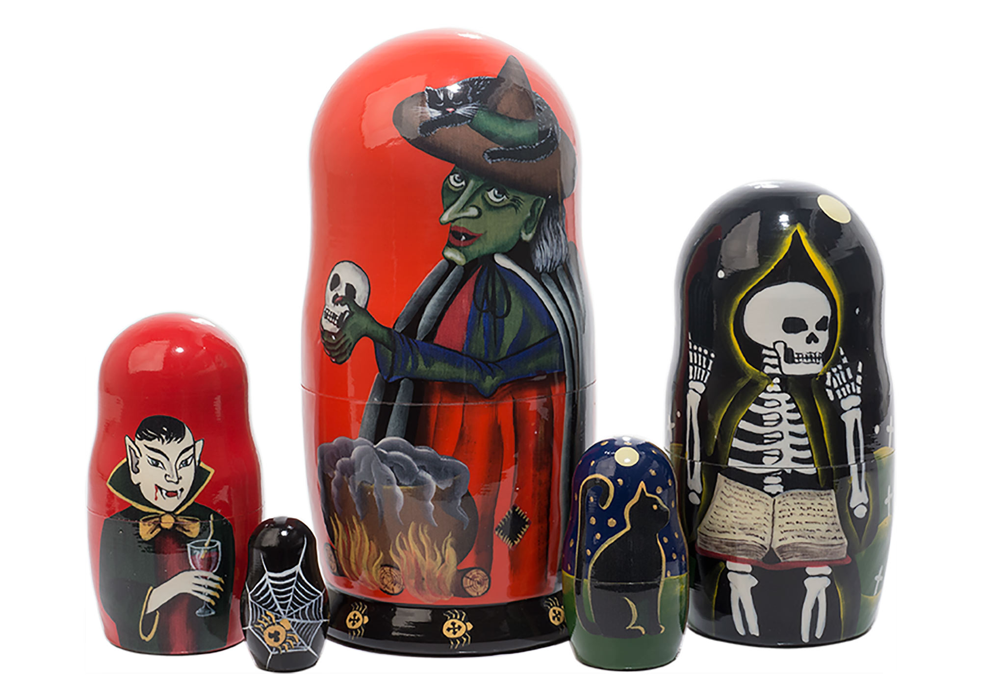 Buy Halloween Nesting Doll 5pc./6" at GoldenCockerel.com