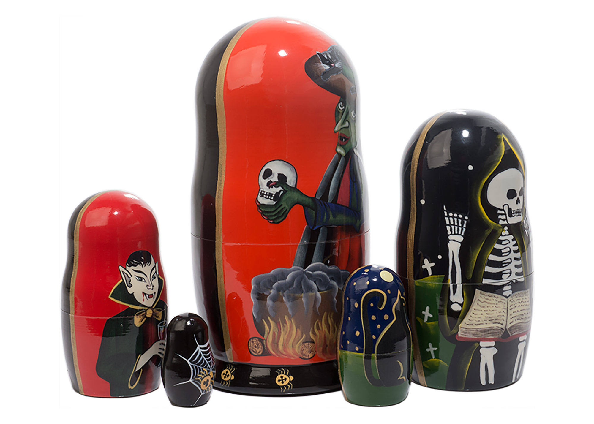 Buy Halloween Nesting Doll 5pc./6" at GoldenCockerel.com