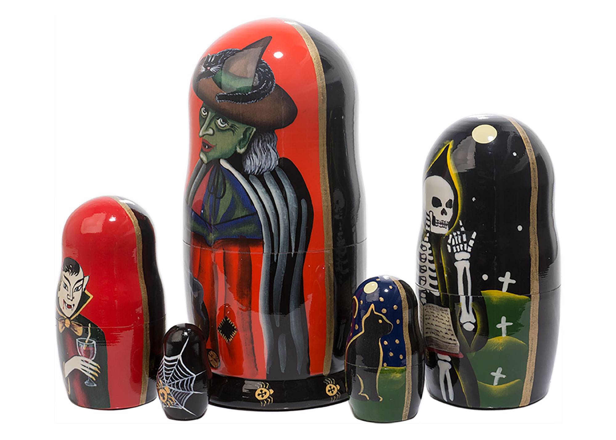 Buy Halloween Nesting Doll 5pc./6" at GoldenCockerel.com