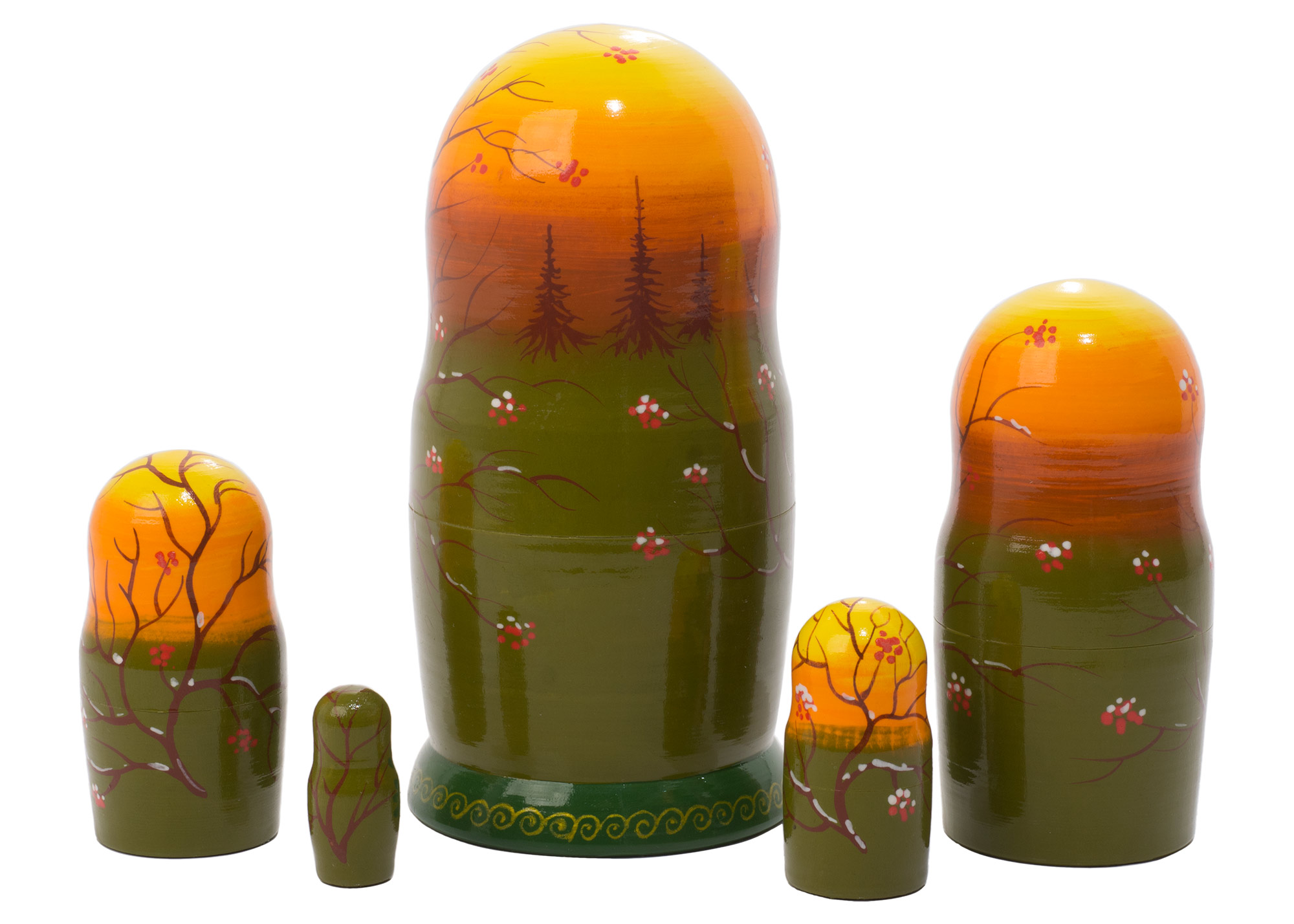 Buy Frost on the Pumpkin Thanksgiving Nesting Doll 5pc./5" at GoldenCockerel.com