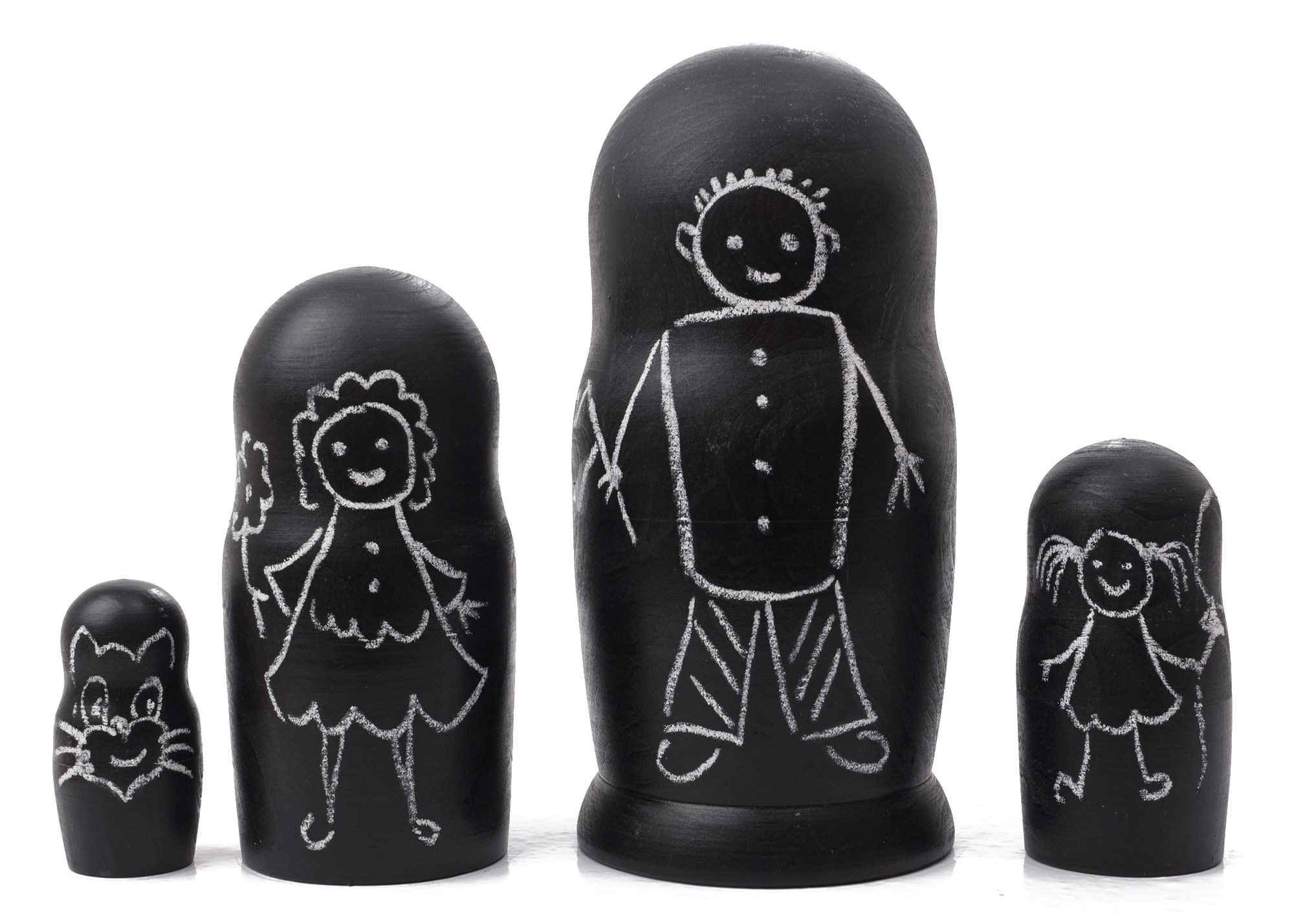 Buy Chalkboard Matryoshka Doll 4pc./5" at GoldenCockerel.com