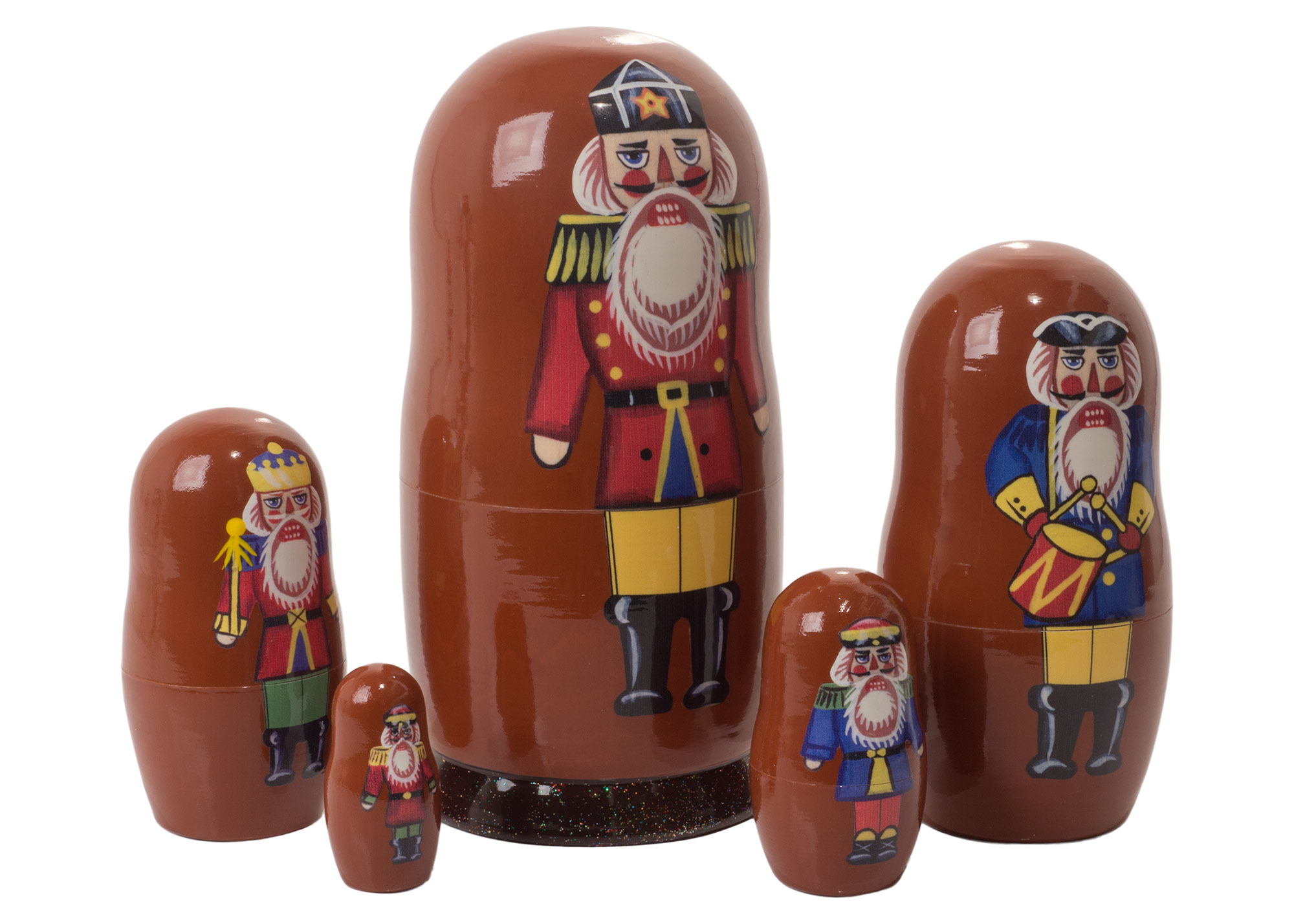 Buy Nutcracker Soldier Nesting Doll 5pc./6" at GoldenCockerel.com