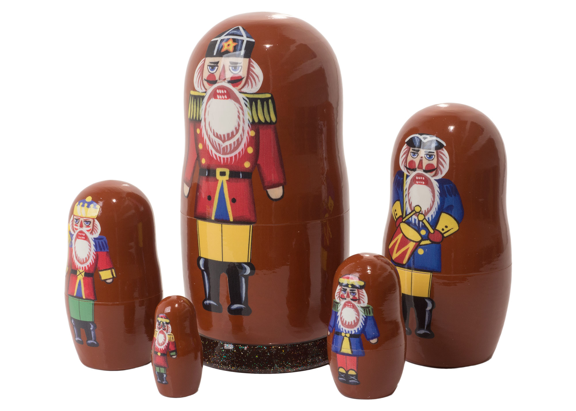 Buy Nutcracker Soldier Nesting Doll 5pc./6" at GoldenCockerel.com