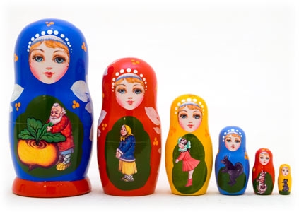 Buy Turnip Fairy Tale Nesting Doll 6pc./5" at GoldenCockerel.com