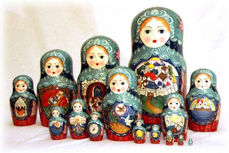 Buy Czar Saltan Nesting Doll 15pc./12" at GoldenCockerel.com