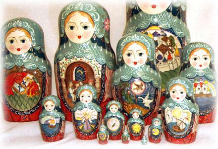 Buy Czar Saltan Nesting Doll 15pc./12" at GoldenCockerel.com