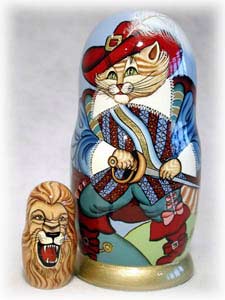 Buy Matryoshka: Puss-N-Boots Fairy Tale 5pc./6" at GoldenCockerel.com