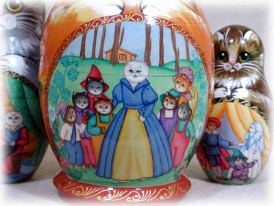 Buy Snow White Cat Doll 5pc./6" at GoldenCockerel.com