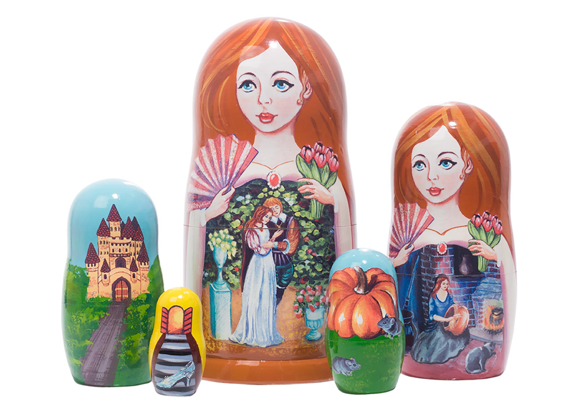 Buy Cinderella Nesting Doll 5pc./6"  at GoldenCockerel.com